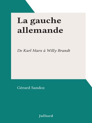 cover image of La gauche allemande